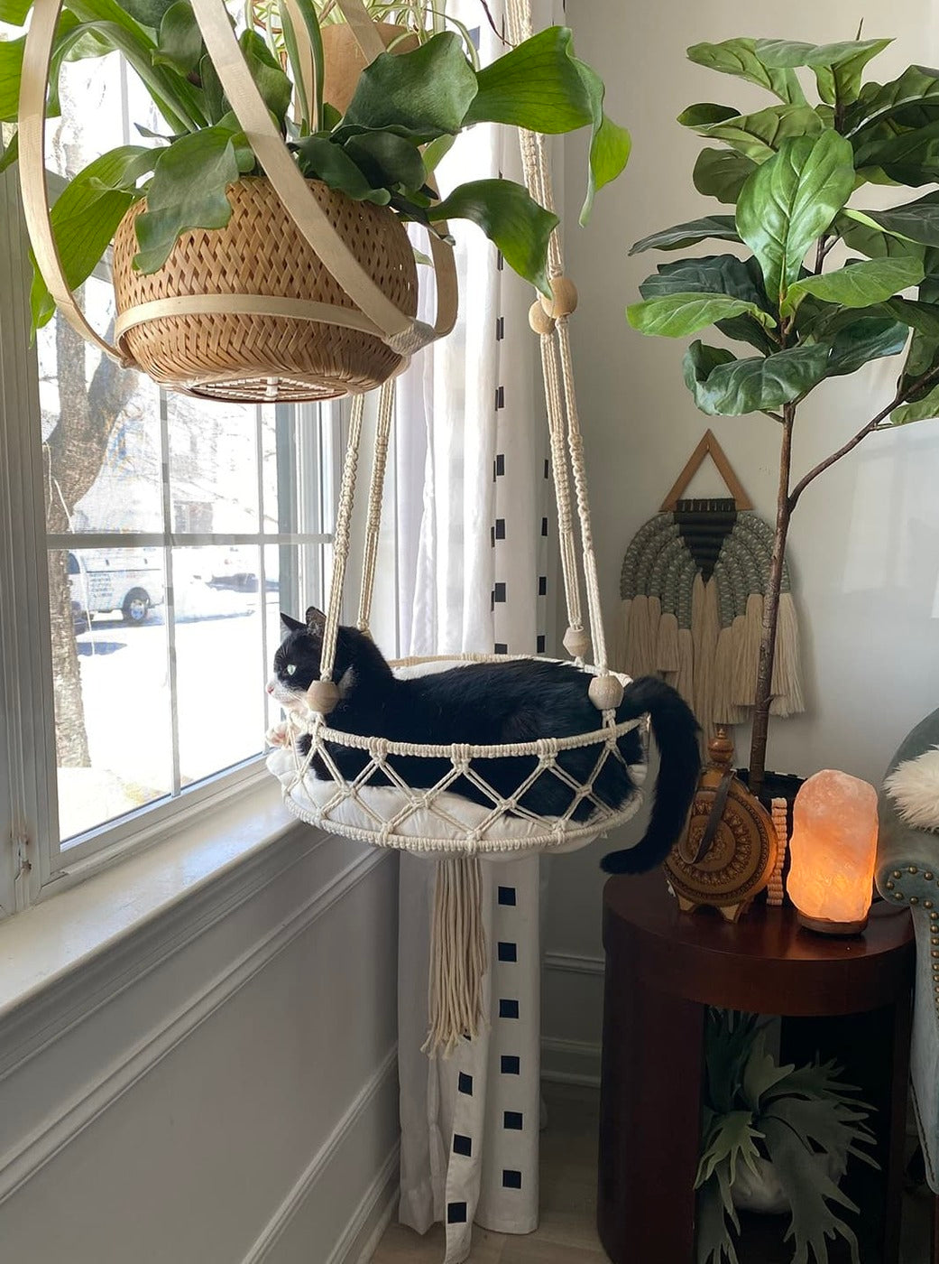 MA'CAT'RAME' HAMMOCK™ Dont forget to add the Cushion into the cart below choose from our hand picked cushions for your purr-fered style in description below